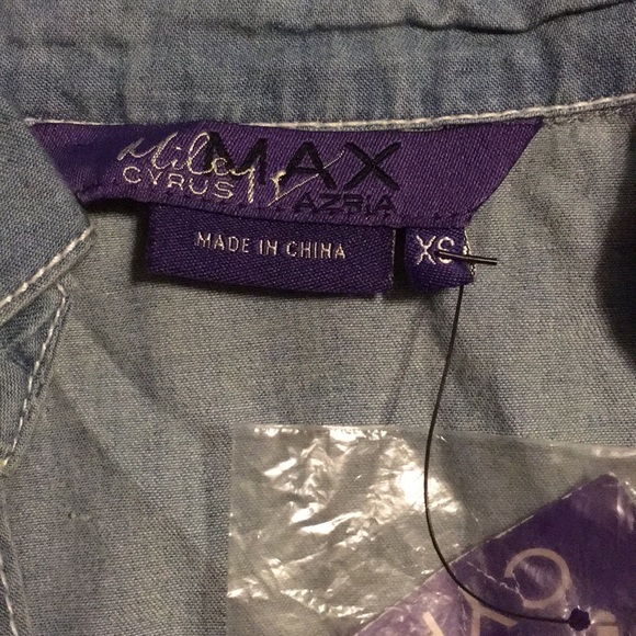 Max Azria Miley Cyrus Denim Shirt - Picture 5 of 7